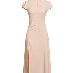 Armani Exchange Beige Blush Midi Dress